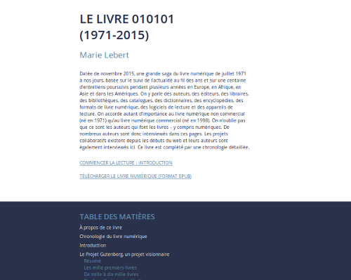 Le livre 010101